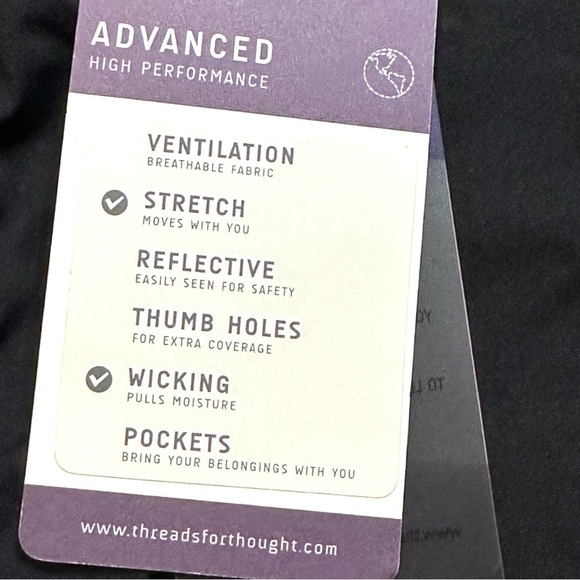⭐️HP⭐️NWT Threads 4 Thought Shift Style Moisture Wick Tank Top in Black. Medium - Picture 12 of 13